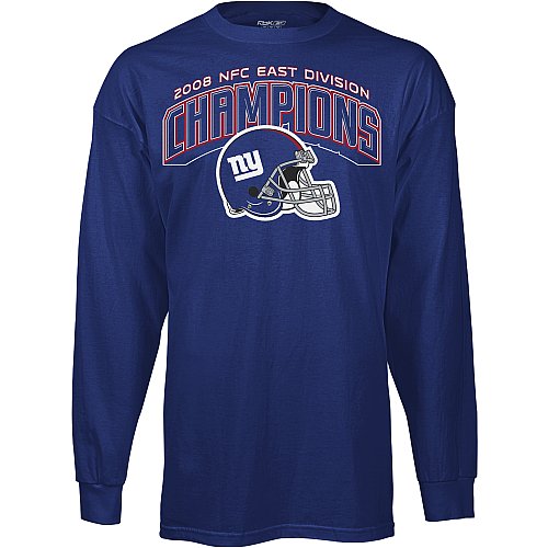 Buy Reebok New York Giants 2008 NFC Division Champions Booth Review Long Sleeve T-Shirt by Reebok