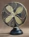 Casablanca Fans 1928D 16.5 Zephair Desk Fan - Matte Black with Satin Brass Acccents