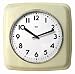 Bai Square Retro Wall Clock, Ivory