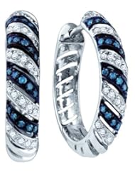 0.50CTW BLUE DIAMOND FASHION EARRINGS