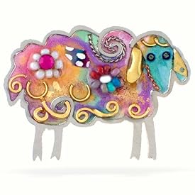 Colorful Fluffy Sheep Pin #0673W