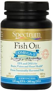 Spectrum Essentials Omega-3 Fish Oil Softgels, 1000 mg, 100 Count
