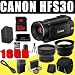Canon VIXIA HF S30 Flash Memory Camcorder Battery/Charger Wide Angle/Telephoto Lens 16GB Filter Kit DavisMAX HD Bundle BP819