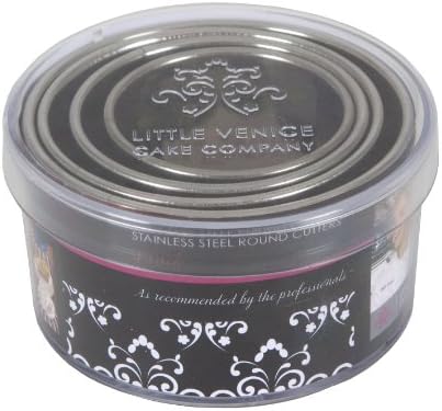 Little Venice Cake 4-Pack Stainless Steel Round Cutters, 2 to 3.25-Inch