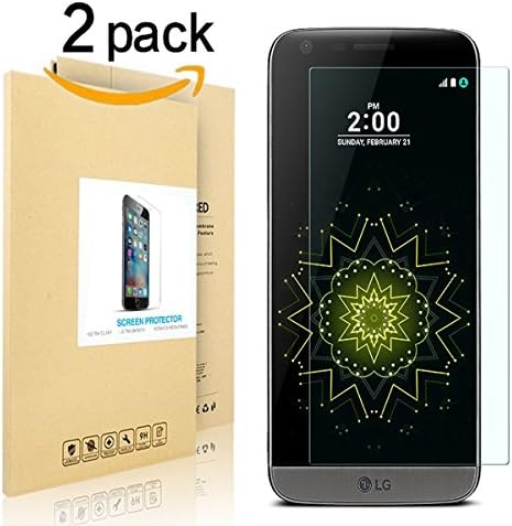 LG G5 Screen protecto [2 Pack],JAWEKE LG G5 Tempered Glass Screen Protector,0.3mm 9H Hardness Featuring Anti-Scratch, Anti-Fingerprint, Bubble Free