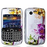 Purple Flower Chain Design Crystal Hard Skin Case Cover for Blackberry Bold ....