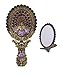 MOIOM Vintage Foldable Peacock Spread Tail Pattern Makeup Hand/Table Mirror,Decorative Mirror (Bronze)