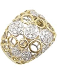 14k Yellow Gold 0.88ctw Diamond Cocktail Ring 17121Y Size 7.5