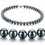 Black 8-9mm AAA Japanese Akoya Pearl Necklace