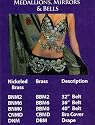 Complete Authentic Nickeled Brass Belly Dance Outfit -Size 32-36