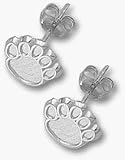Penn State Nittany Lions 3/8 Paw Post Earrings - Sterling Silver Jewelry