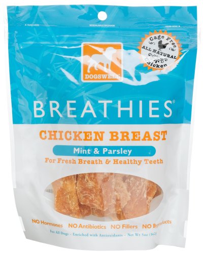 Dogswell Breathies Chicken Breast, 5-Ounce Bags (Pack of 6)