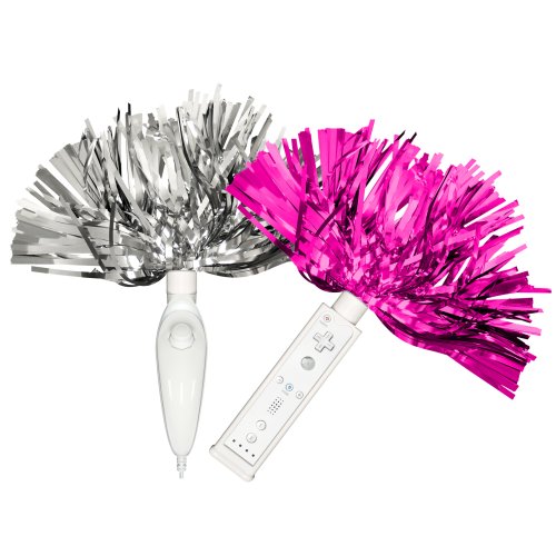 Wii Hip Street Cheer Pom Poms - Pink/Silver