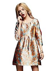 Spandex/Knit Vintage Lace Jacquard Winter Prom Dress 