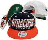 Syracuse Orangemen Three Tone Plastic Snapback Adjustable Plastic Snap Back Hat / Cap