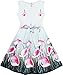 Sunny Fashion Girls Dress Pink Calla Lily Flower Garden Print Lace Waist