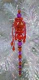 Red & Purple Bead Finial Christmas Ornament
