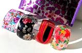 Acrylic Fashion Bangle Bracelet Gift Set of 4 Assorted Bracelets with Bag