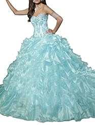  Sweetheart Beaded Lace-Up  Ball Gown Prom Dress/Quinceanera Dress 