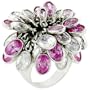 Size 7 Oval Pink Cz Gift Ring Sterling Silver Jewelry Fashion