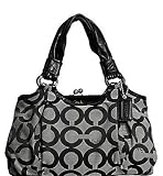 Authentic Coach Parker OP Art Sachel 13441 (BW/Black)