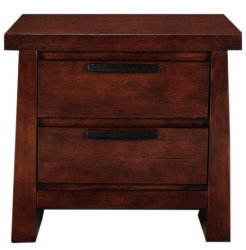 Mino Nightstand, WOOD, CHOCOLATE