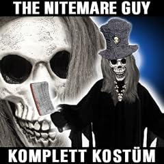 The Nitemare Guy H�llischer Albtraumd�mon Halloween Komplett Kost�m Set wirklich alles dabei Party und Horror feten Verkleidung (Erwachsenengr��e unisize)