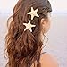 Canserin Fashion Women Lady Girls Pretty Natural Starfish Star Beige Hair Clip