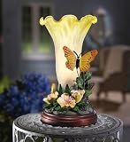 Yellow Daffodil Table Lamp W/ Butterfly Accent By Collections Etc
