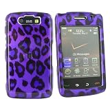 For Blackberry Storm 2 Storm2 Hard Case Purple Leopard