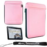 Apple iPad Accessories: Exclusive Limited Edition Tilt Stand Red EVA iCap iPad Cube Hard Nylon Case for iPad Determination Hand Strap Key Chain + Includes Anti Glare Screen Protector Guard