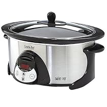 Rival Oval Programmable Stainless Steel Crock Pot (5.5-qt)
