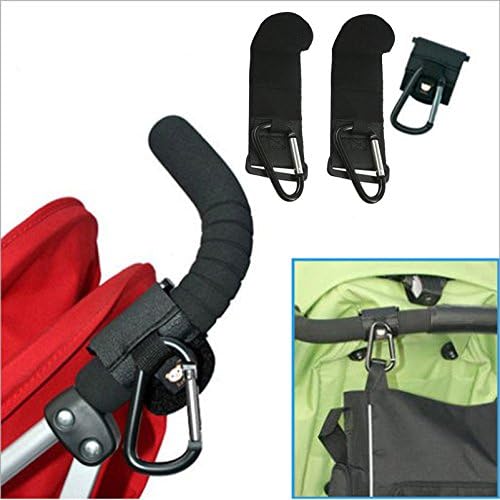 Itinlu 2 pack Hook Carabiner Baby Stroller Hook Pram Hooks Hanger for Baby Car Carriage Buggy shopping bag Stroller Accessories