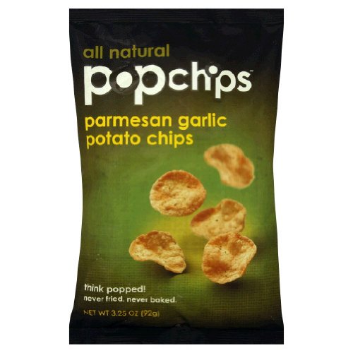 Popchips Parmesan Garlic Potato Chips, 3-Ounce Bags (Pack of 12)