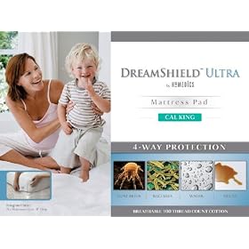 Homedics DSH-UPadCK DreamSheild Pillow Top Mattress Pad, California King Size, White