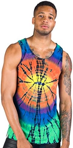 Decibel Twisted Tie Dye Tank Top With Pocket Multi-Color Xxl