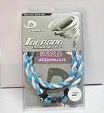 Phiten Tornado Titanium Necklace Sky Blue White