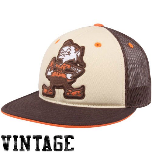 Reebok Cleveland Browns Brown Time Traveler Throwback Fitted Hat (7 1/4)