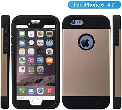 iphone 6 case, Aceguarder TECH [Change back series] full protection shockproof and dustproof scratch, iphone 6/6 plus a variety of colors can be replaced. (Iphone 6, Golden)