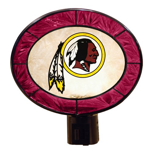 Washington Redskins Art Glass Night Light
