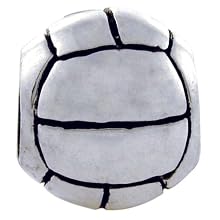 Biagi Volleyball Sterling Silver Bead, Pandora Compatible