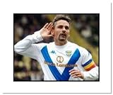 Roberto Baggio Brescia Double Matted 8x10 Photograph