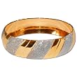 Gold and Rodium Plated Bangle Bracelets Costume Jewelry in Indian-Style 2.3 inches