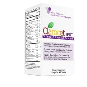 Clarocet ERT: Extended Release Tablets for mild to moderate mood changes, irritability and a depressed mood caused by everyday stress.