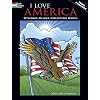 I Love America Stained Glass Coloring Book (Dover Stained Glass Coloring Book)