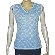 Cotton Tops White Chikan Embroidered Size M