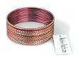 Set of 12 Piece Beachcombers Western Fashion Indian Ethnic Bangle Bracelets with Gold Accent - Chocolate