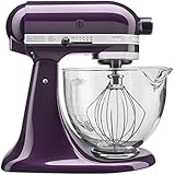 KitchenAid KSM155GBPB 5-Qt. Artisan Design Series with Glass Bowl - Plumberry