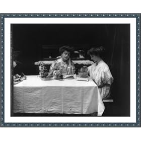 Historic Print (S): [2 women using G.E. appliances: toaster, coffeepot and egg poacher]