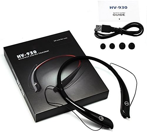 Bluetooth Earbuds,Duowo Headphones Headset Wireless Stereo 4.0 Sweatproof Lightweight Neckband Sports Running Gym Exercise Earphones for Cell Phones (black)